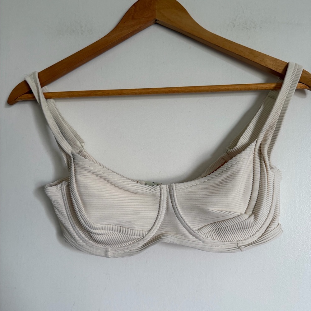 Zulu & Zephyr Coconut Off White Bra Cup Underwire Bikini Top size 6 - Picture 2 of 6